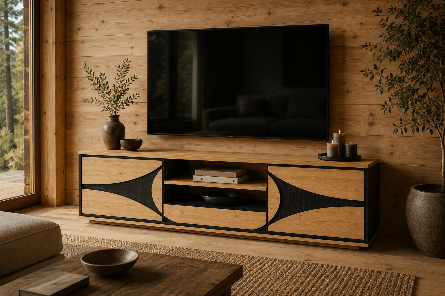 Comoda TV din lemn Masiv Natura 1