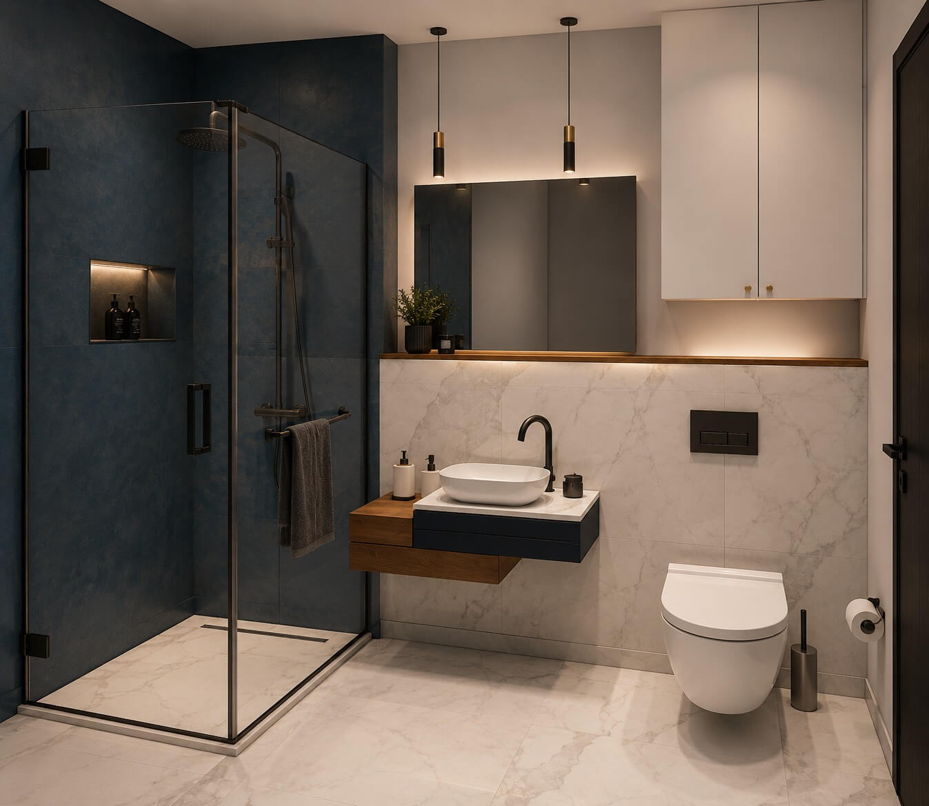 concept rezidențial modern Baie Secundara