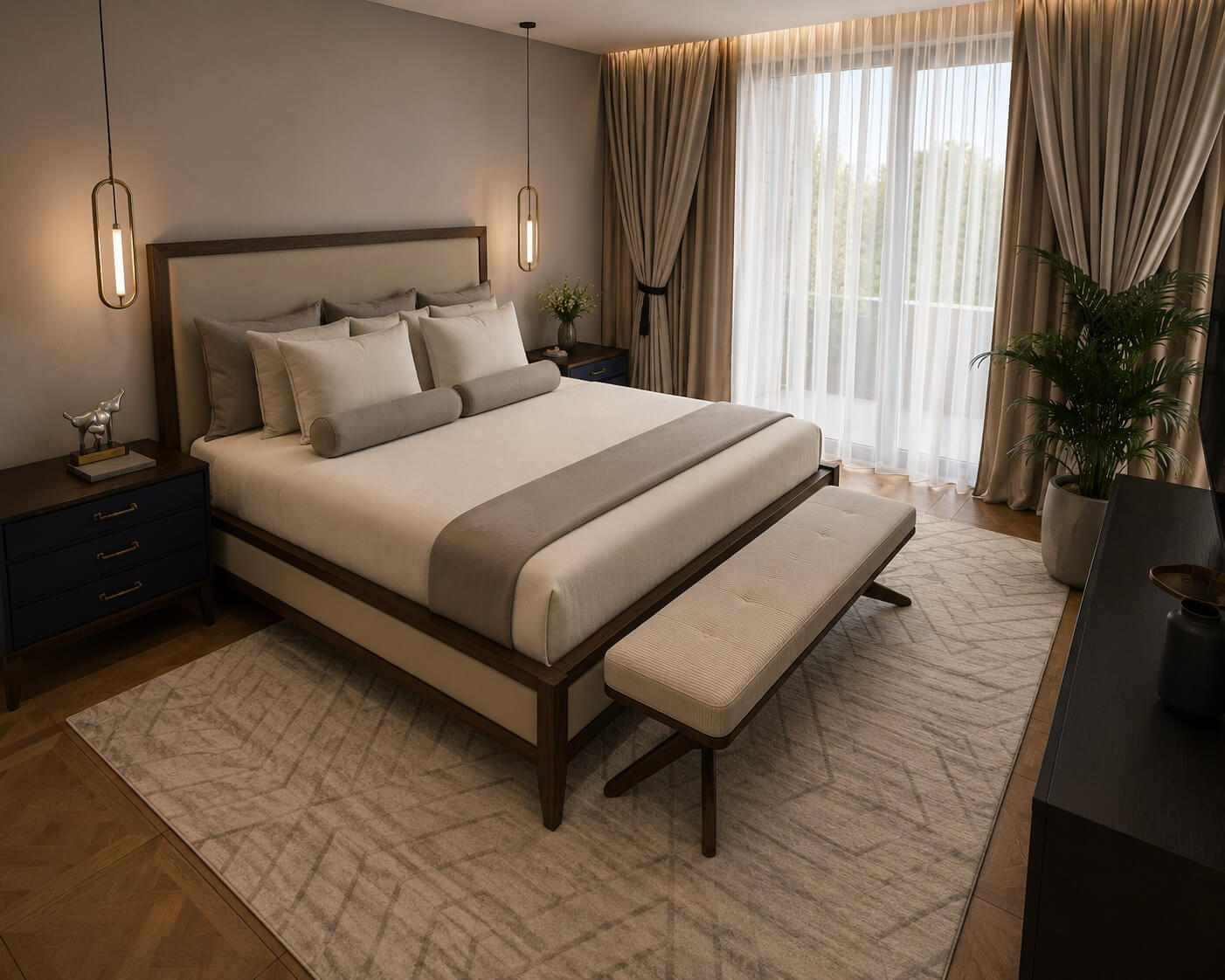 concept rezidențial modern Dormitor Matrimonial