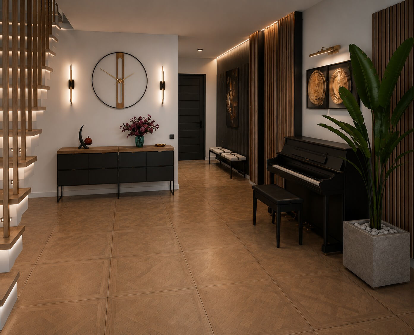 concept rezidențial modern Vestibul Hol