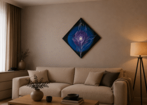 Tablou Canvas Aurora Indigo Cadru