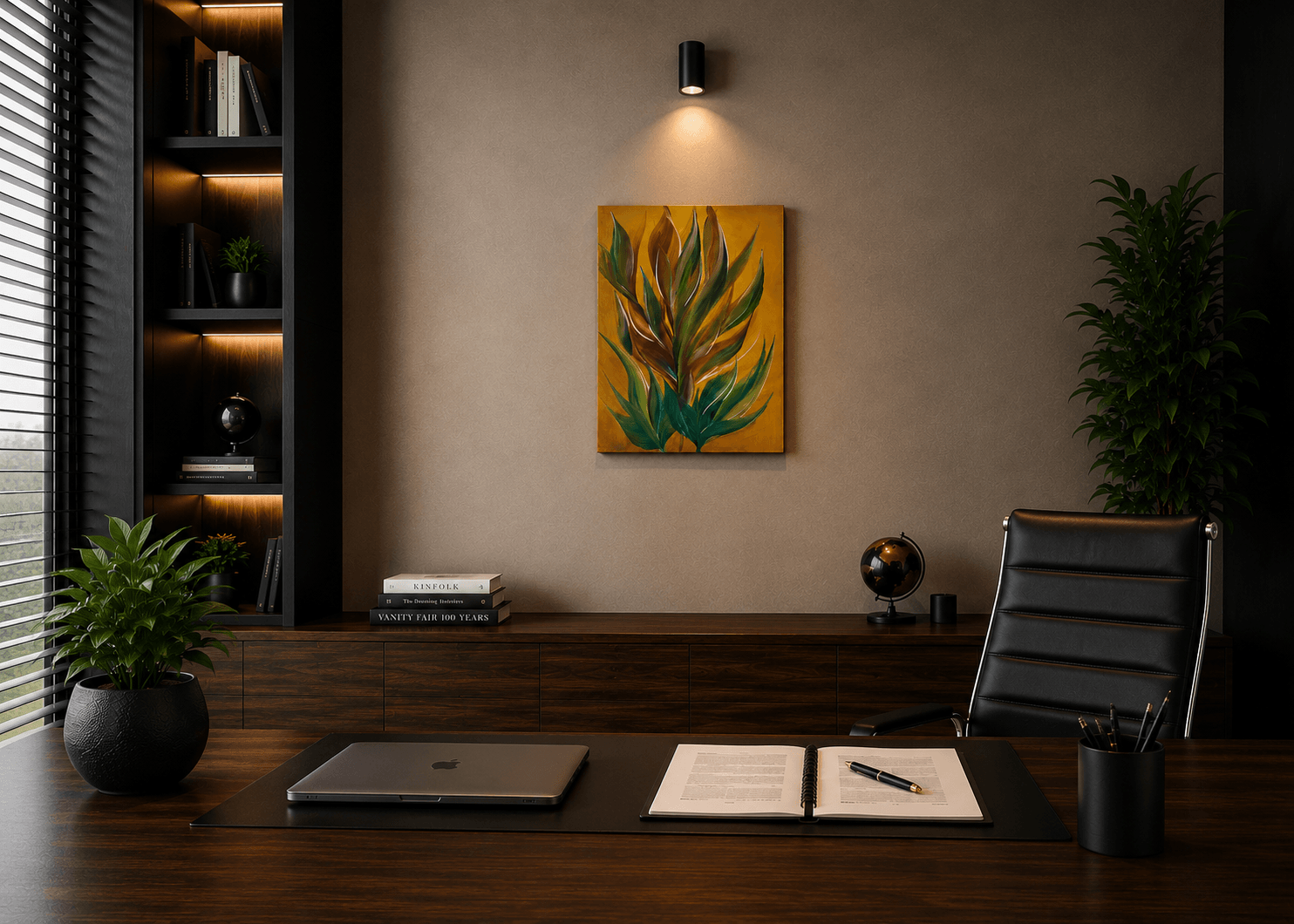 Tablou Canvas Frunze de Soare cadru