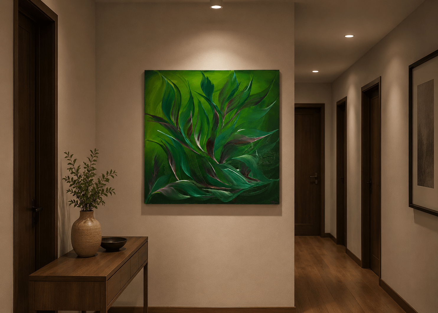 Tablou Canvas Padurea Verde Smarald cadru