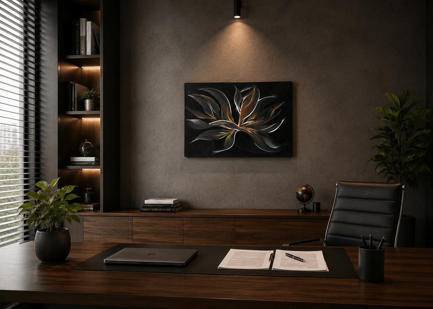 Tablou canvas Floare de Obsidian cadru