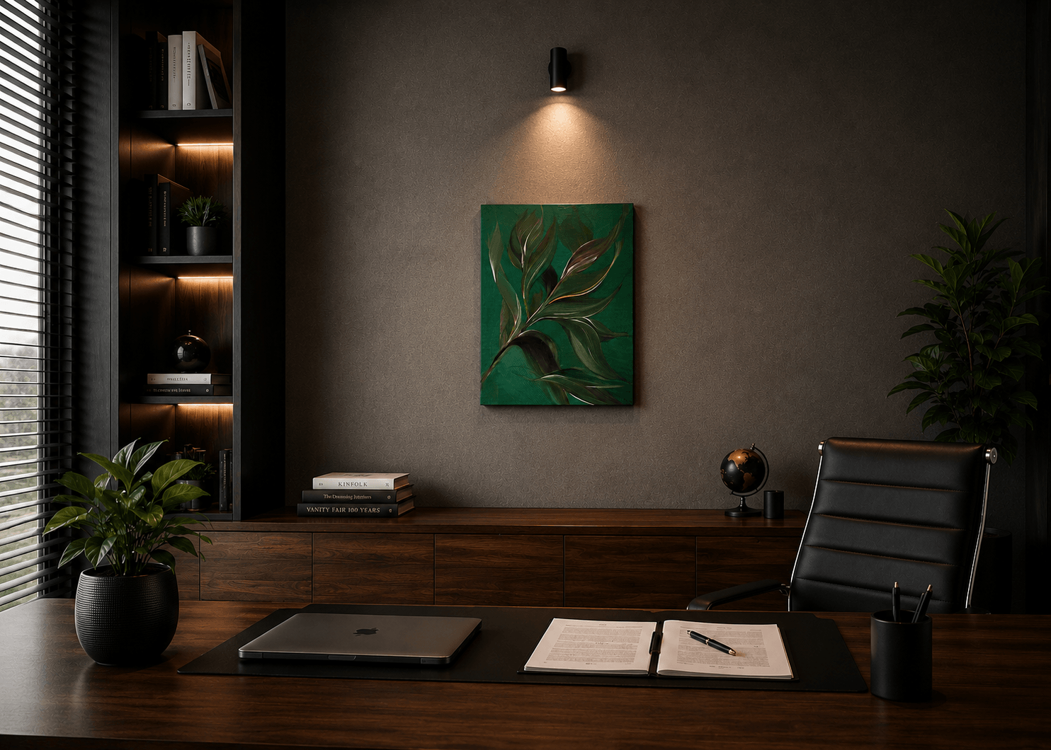 Tablou canvas Orhidee de Smarald cadru